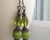 Peridot Green Earrings