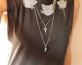 Grunge Kitten Collar Dress with asymetric hem
