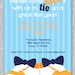 Sneakers and Bow Tie Birthday Invitation - DIY Customizable PDF File