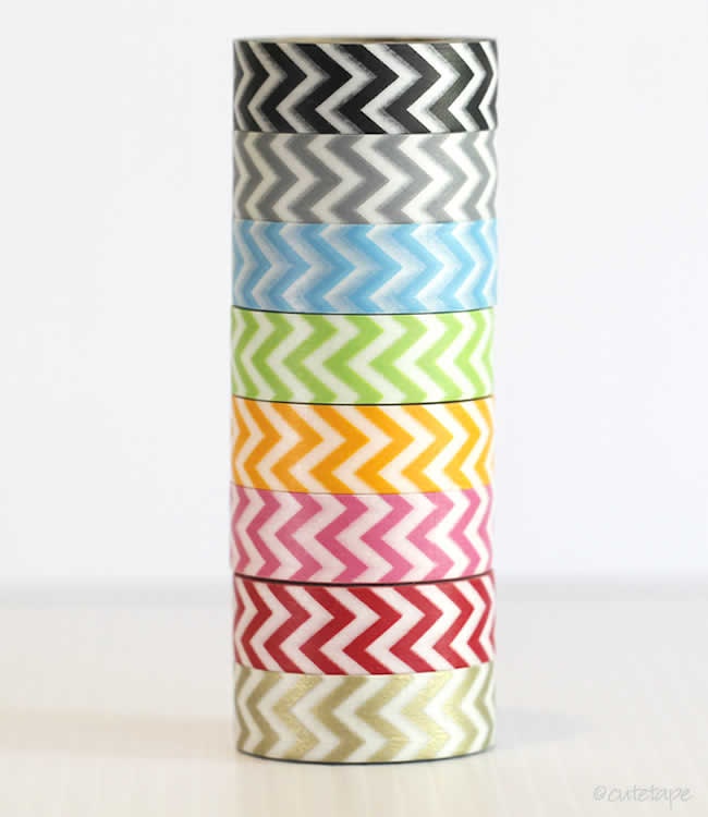MOD Chevron Washi Tape SET OF 8 Chugoku
