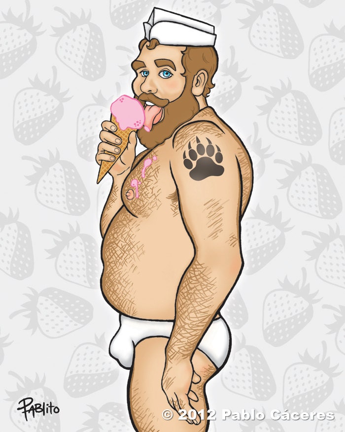 Ice Cream Bear by Pablo Cáceres (Art Print)
