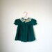Vintage Green Holiday Dress, Size 6-9 Months