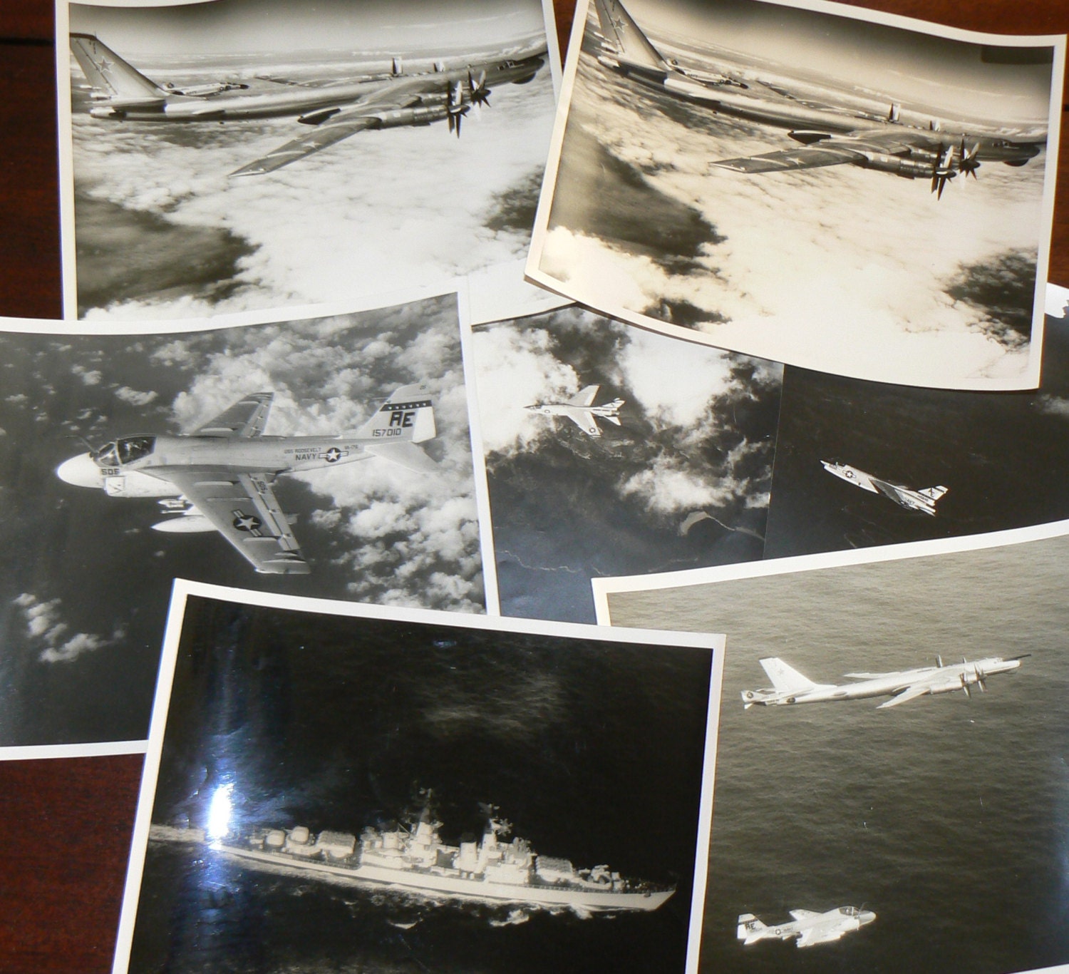 Vintage US Navy VFP 63 Official Military Naval USS Roosevelt Planes Ship Photographs