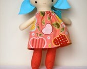 Fiona doll- blue hair, black eyes