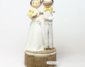 Custom Wedding Cake Topper with STANDARD LONG DRESS