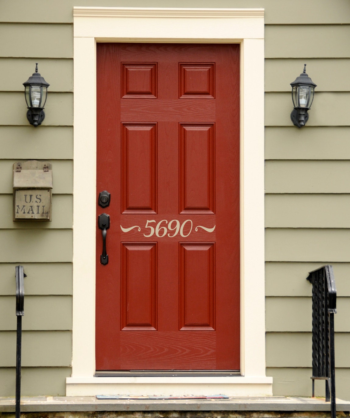 Address Decal - Front Door Numbers - Outdoor Script Decal