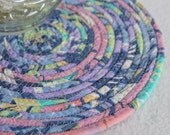 Purple Pink Pizzazz Round Coiled Mat / Mug Rug / by PrairieThreads