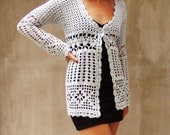 Made To Order Hand crocheted Elegant Lace Cardigan