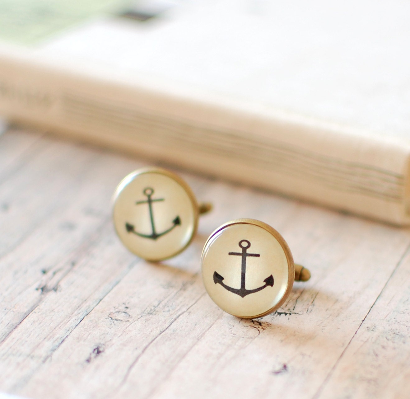 Anchor Cufflinks. Nautical Cufflinks. Summer Accessory for Men.
