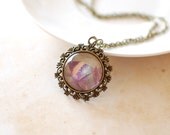 Butterfly Necklace. Bronze Cameo Pendant - Summer Jewelry.