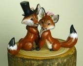 Little Red Fox - Wedding Cake Toppers