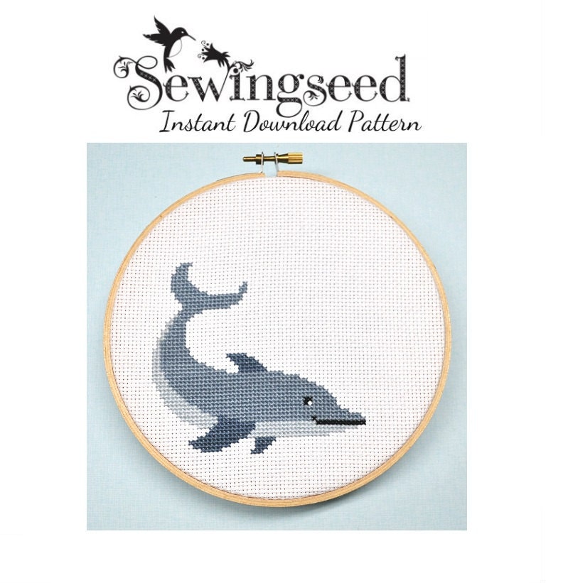 INSTANT DOWNLOAD Dolphin Cross Stitch Pattern