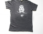 Owl Tshirt - Harry Potter - Screenprint - Unisex - Grey Alternative Apparel - XS, Small, Medium, Large, Extra Large, 2X  and 3X - Clothing