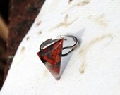 Poppy Jasper Triangle Ring