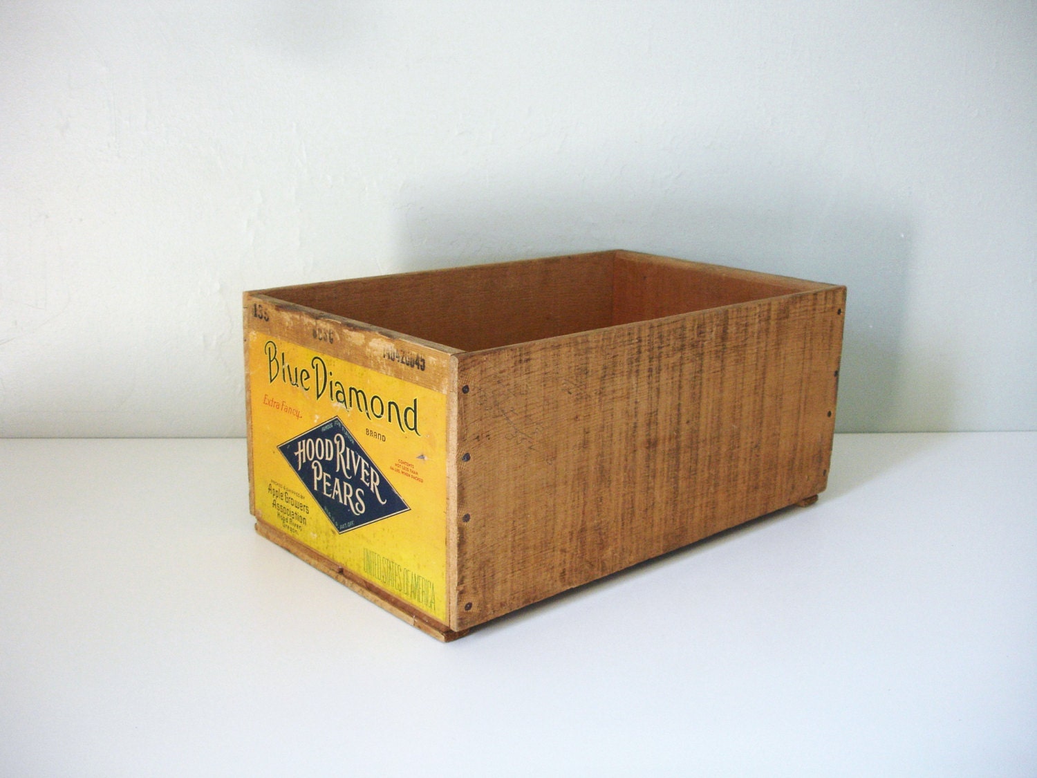 blue diamond wooden crate from oregon