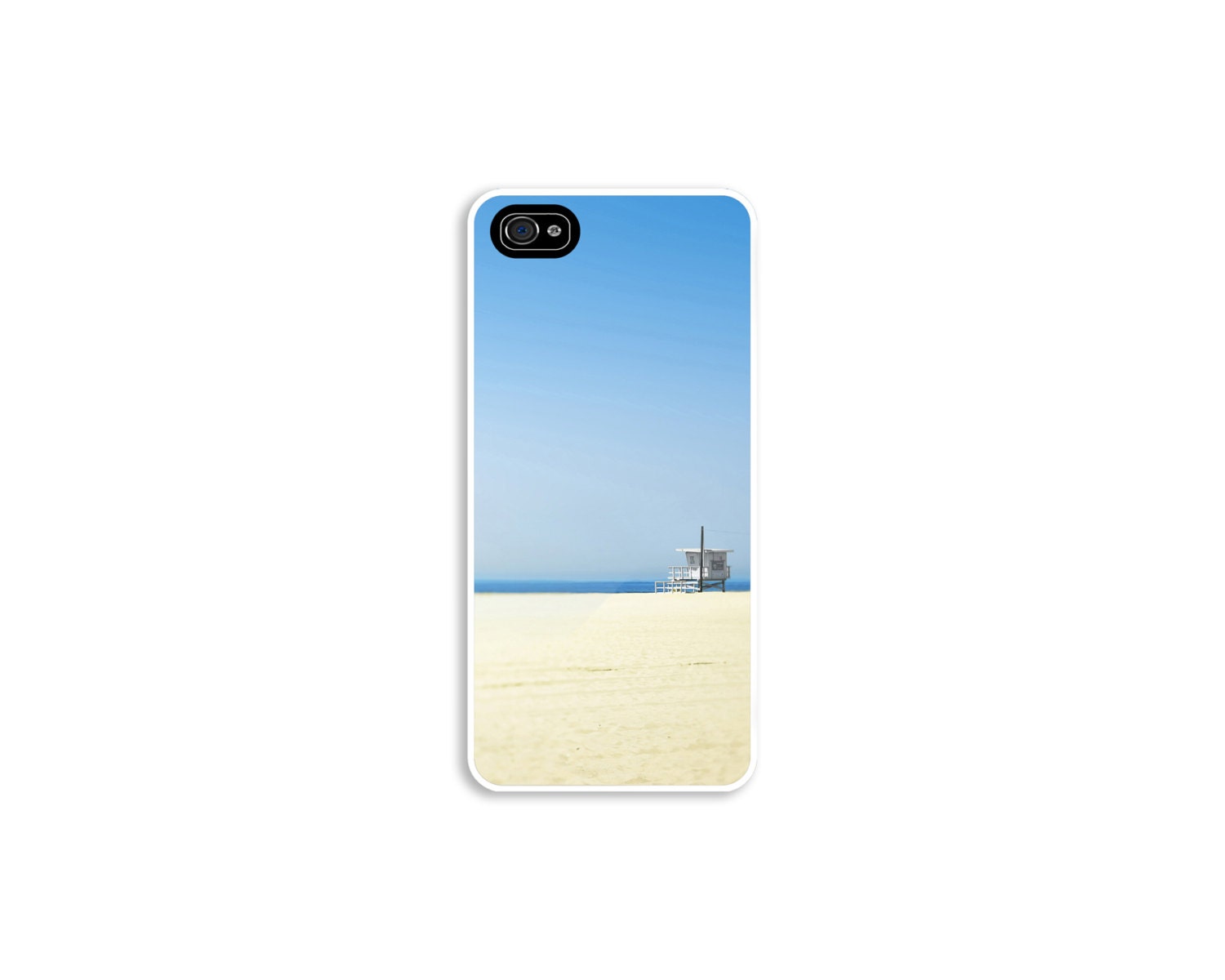 Beach iPhone 5 case, rubber iphone5 case, blue, beige, ombre, tropical, ocean, cool summer gifts for men and women