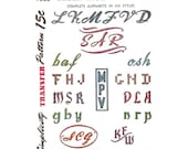 1940s Alphabet Embroidery Transfer - Simplicity 7300 Vintage Pattern - UNUSED