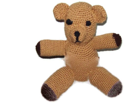 Warm Brown Crocheted Teddy Bear