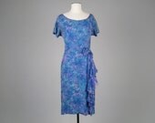SALE SALE SALE Vintage 1960s floral print silk chiffon dress
