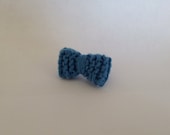 Sky Blue Cotton Knit Bow Ring
