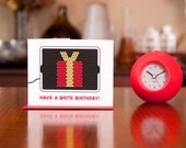 Brite Birthday - Vintage Toy Inspired Birthday Card on 100% Recycled Paper