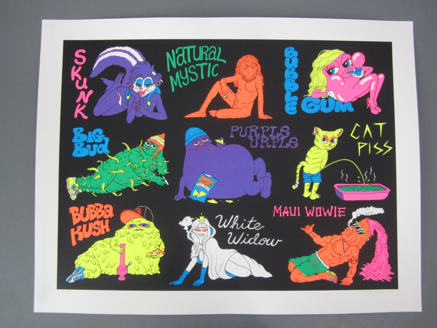 Neon Black Light Poster by Matt Furie