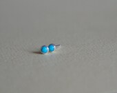 Tiny Turquoise Earrings  - little turquoise studs