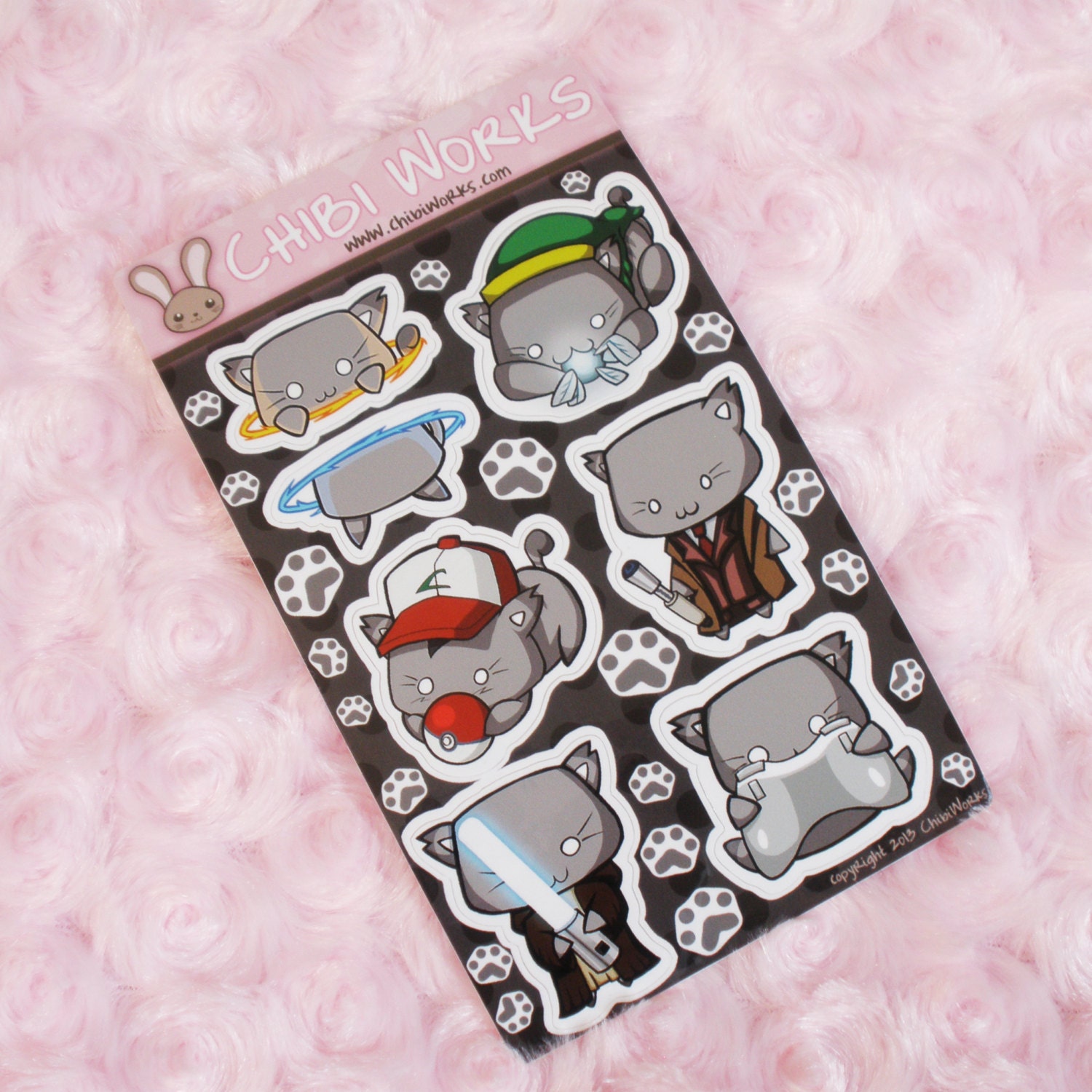 Kitty Geek Sticker Sheet