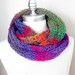 Multicolor Neon Scarf, Infinity Scarf, Knit Circle Scarf, Loop Scarf, Mobius Scarf, Fashion Knitwear, Spring Essentials