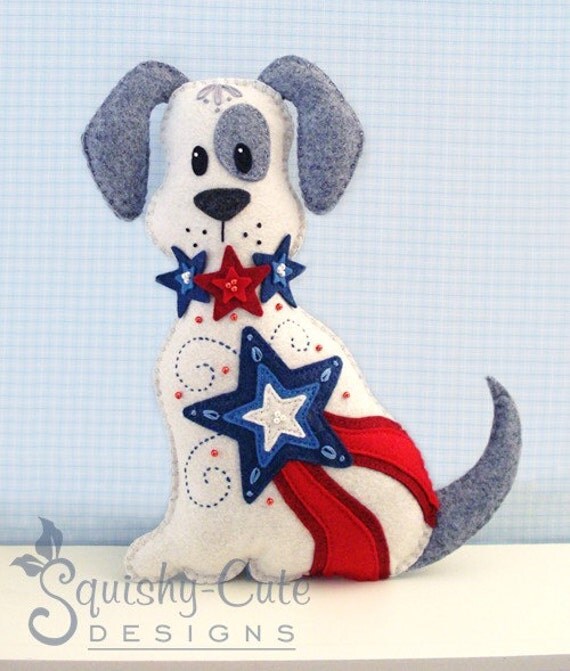Felt+Dog+Patterns Dog Stuffed Animal Pattern - Felt Plushie Sewing Pattern & Tutorial ...
