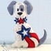 Dog Stuffed Animal Pattern - Felt Plushie Sewing Pattern & Tutorial - Liberty the Patriotic 4th of July Dog - Patriotic Embroidery Pattern