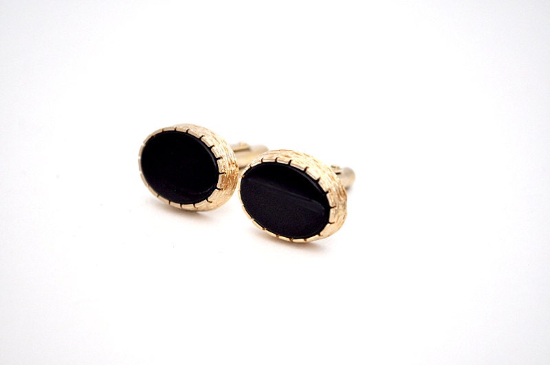 Vintage Black Onyx Cufflinks Destino