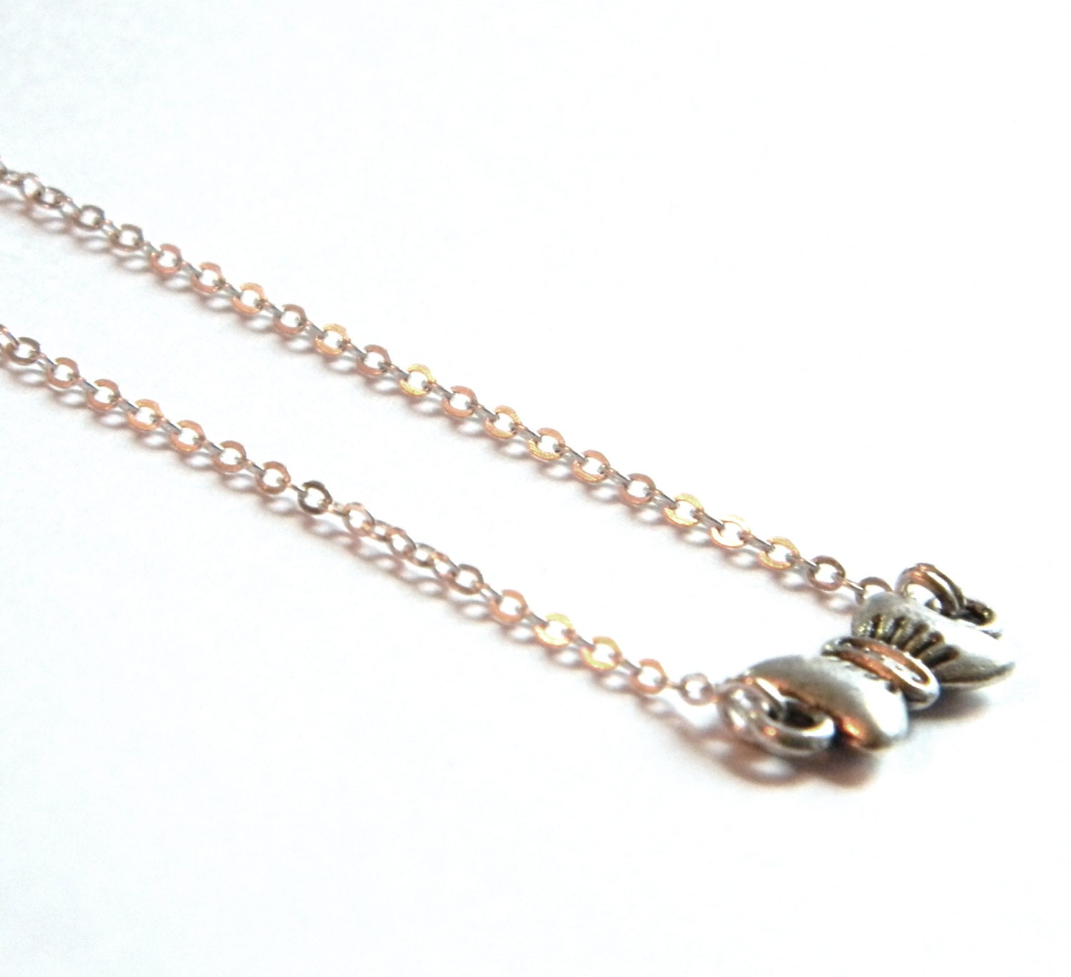 Bow Tie Necklace - Doctor Who Themed -BBC Inspired - Silver Plated Bow - Silver Plated Chain - Gifts Under 10, 15, 20