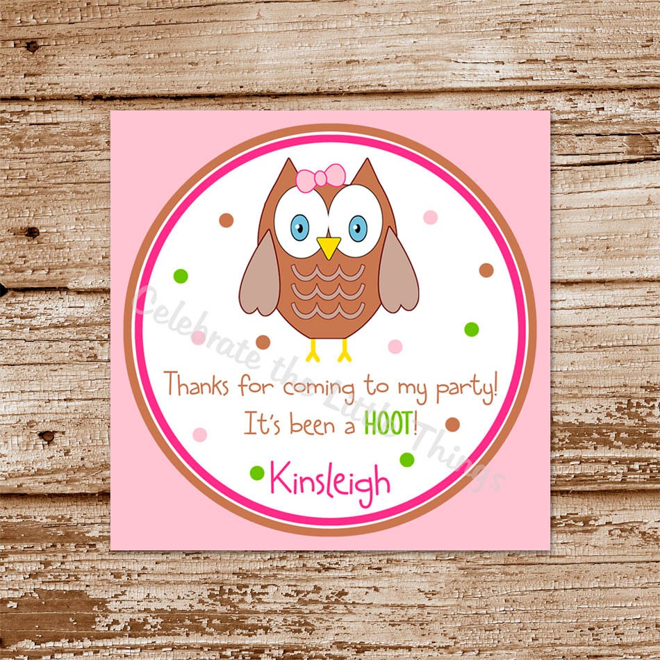 DIY Printable Woodsy Owl Favor Tags / Stickers : Personalized Il_170x135