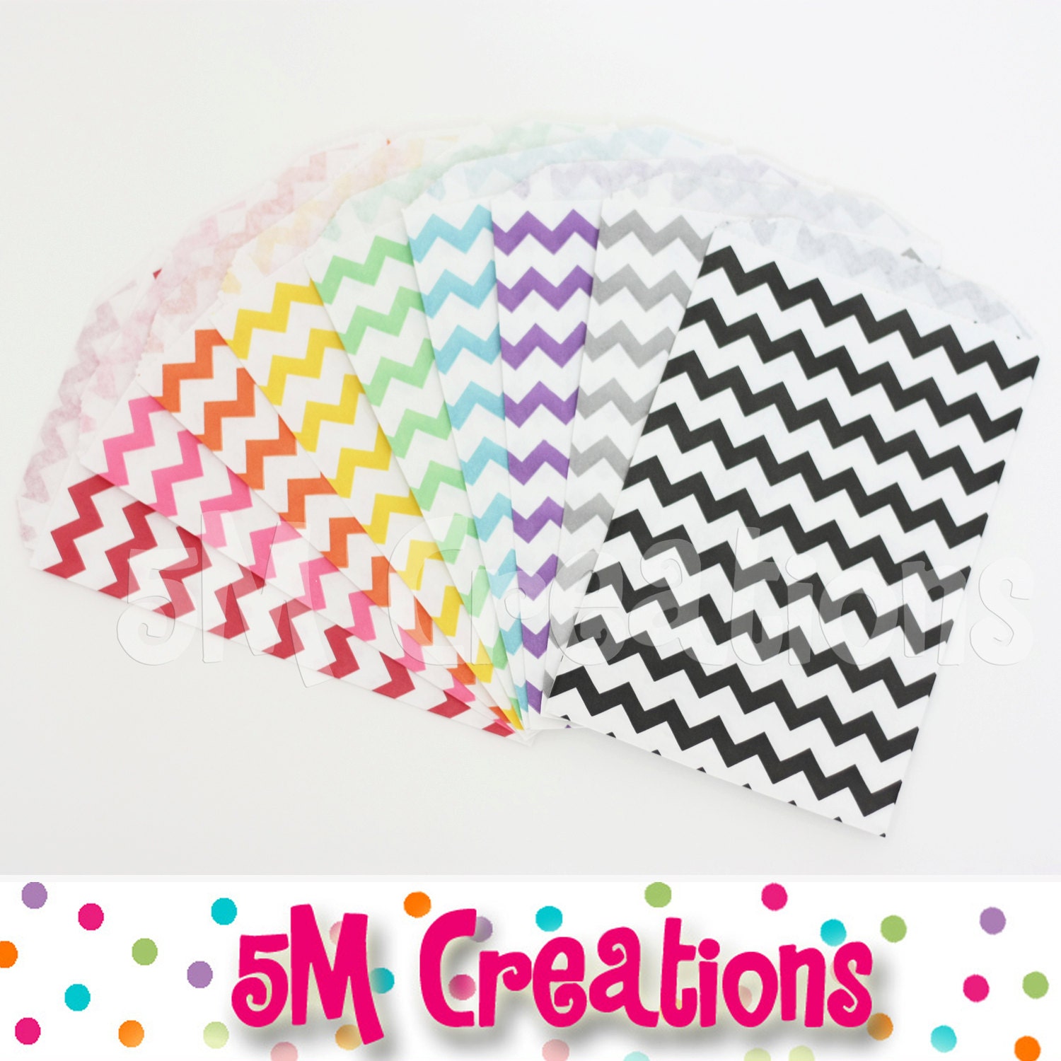 250 Chevron FAVOR BAG Paper Sack Treat Bag Popcorn Carnival Vintage Retro Birthday Party Bridal Shower Wedding Baby Shower Candy Buffet