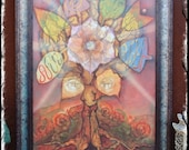 original size Luminous TREE of WISDOM painting yoga art reiki energy YOGA painting spiritual painting prana bodhi tree