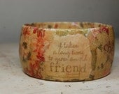 Friendship Bangle Bracelet - Decoupage