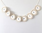 Crochet Garland SERENITY Banner Home and Living Handmade Shabby Chic Decorating
