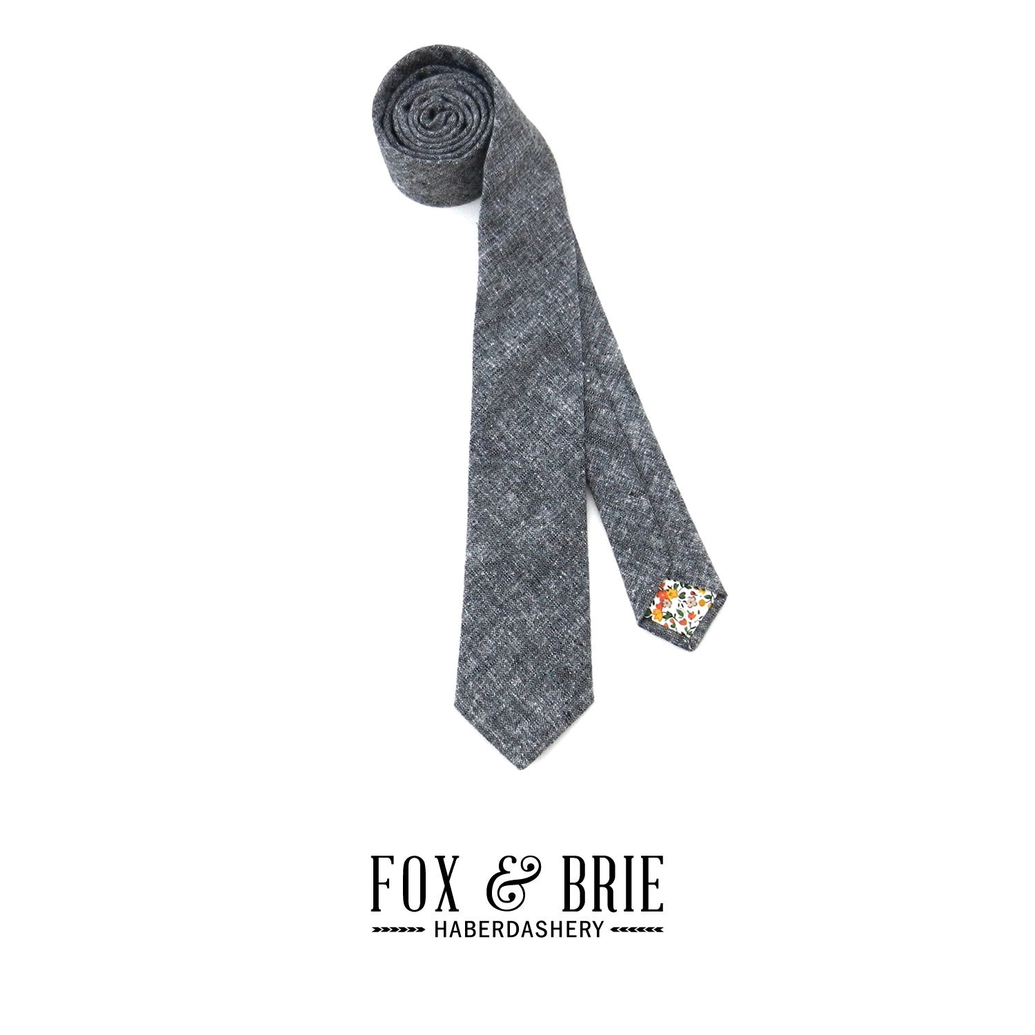 Charcoal Chambray Necktie