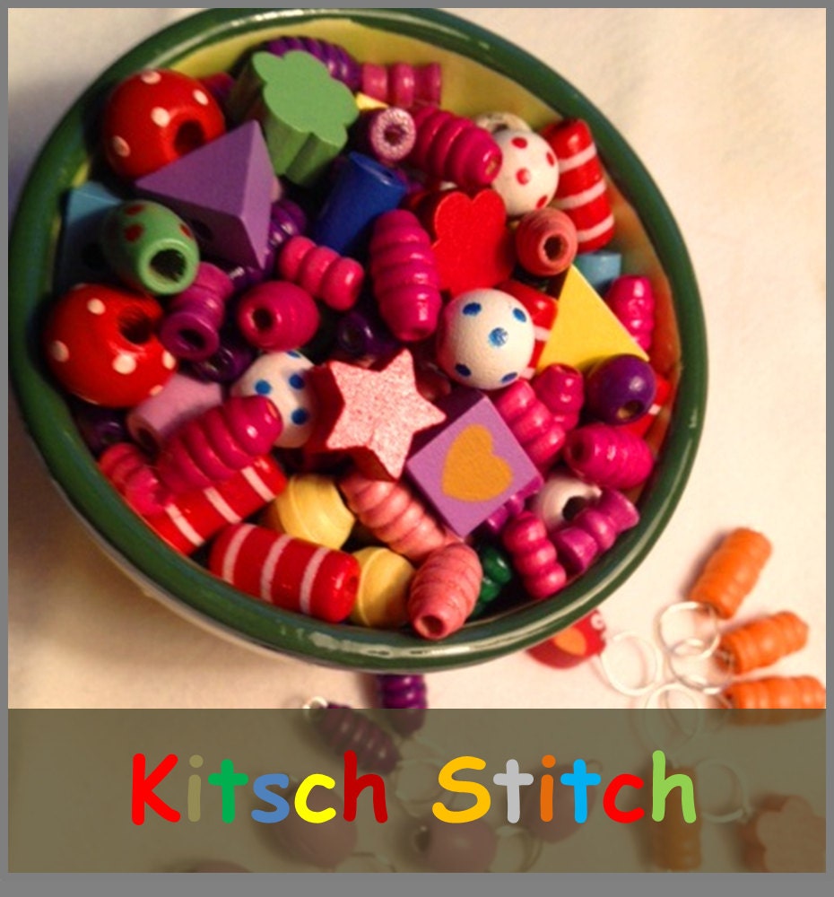 Kitsch Stitch Markers: Wood