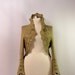 You Make My Day / Shrug Bolero Army Green Sweater Cardigan Hand Knit Crochet 3/4 Sleeve Bolero Jacket By Lilithist