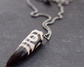 Talon on Sterling Silver Ball Chain - Antique Finish