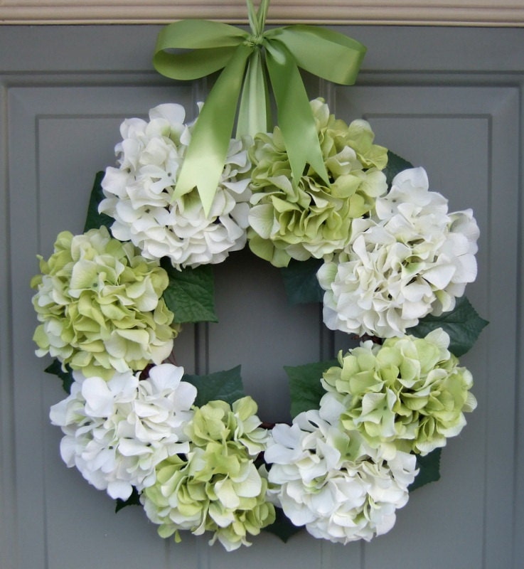Spring Wreath -  Hydrangea Wreath - Spring Hydrangea Wreath