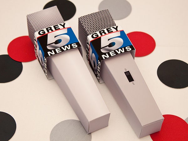 Reporter MICROPHONE Favor Box - DIY Printable PDF Il_570xn
