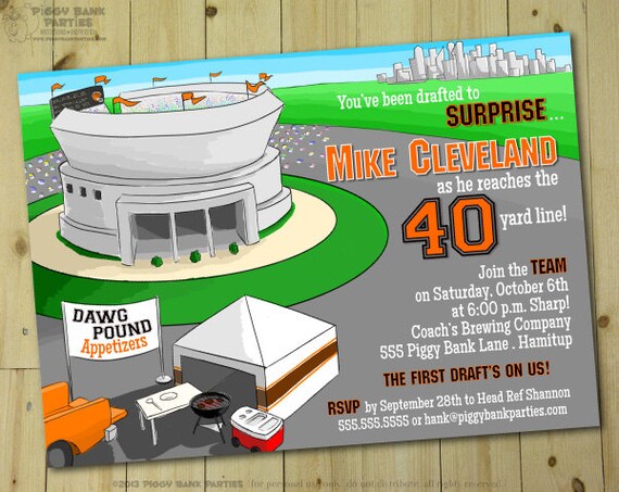TAILGATING Invitation - Football Personalized DIY Printable Il_570xn