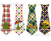 DIY Dinosaurs My Second Holiday, Summer, Mother's Day, Father's Day Ties Boy Monthly Baby Onesie Stickers...16 Ties in all