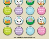 Easter Digital Scrapbook Flair Kit - Easter Bunny Fun Flair - INSTANT Download - Embellishments Easter Spring Pink Blue Purple Green Il_170x135