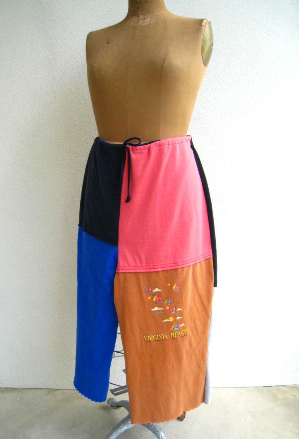 T Shirt Cropped Pants / Womens Plus Size Capri Pants / 3X / Black Blue Gray Rust Coral / Virginia Beach / Eco Friendly / Cotton / oohs