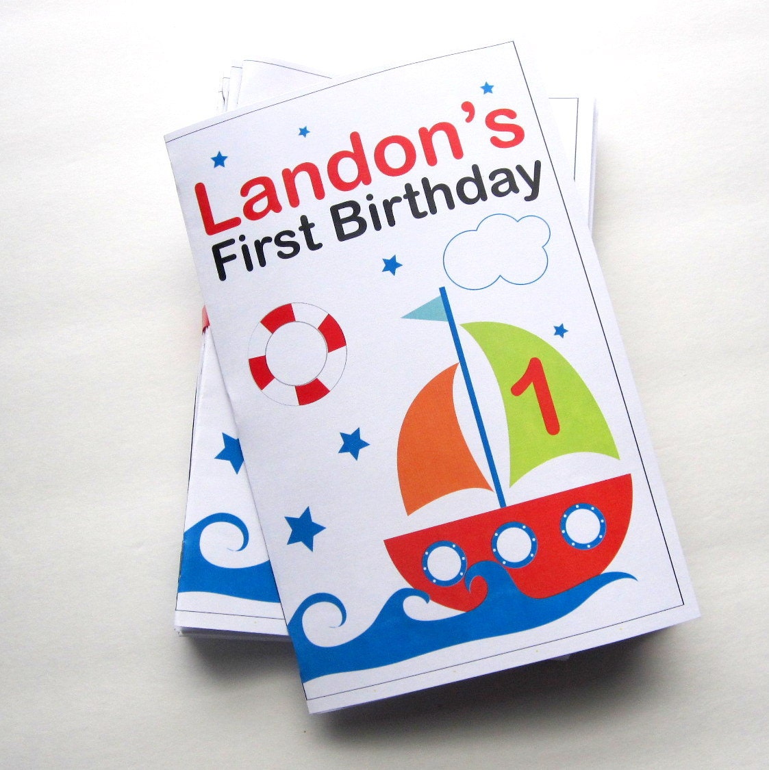6 Nautical Coloring book, Nautical Theme Personalized Coloring Books Party Favors A577