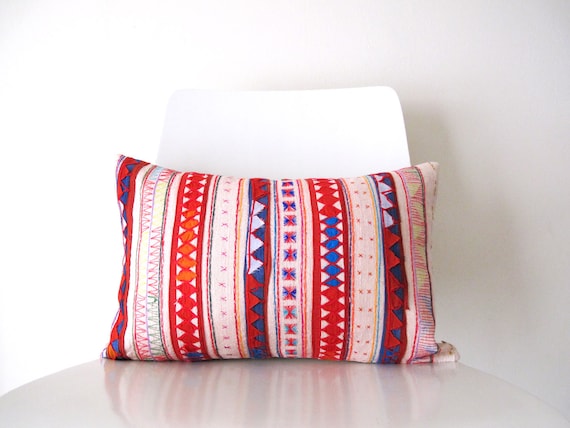 13x 20 White Lanna tribal pillow cover